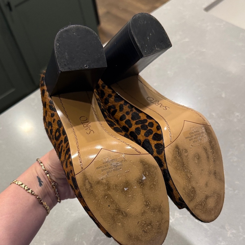 Franco Sarto Animal Print Mules Real Fur (cowhide) - Picture 3 of 9